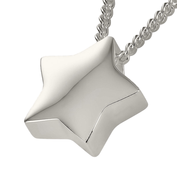Silber Ascheschmuck, 925er Silber, Stern