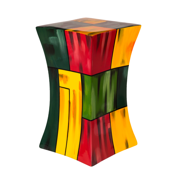 Glasfaserurne, bikonkaver Quader, bunt 3,50 Ltr.