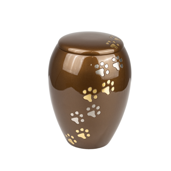 Metallurne hoch mit goldenen und silbernen Pfoten