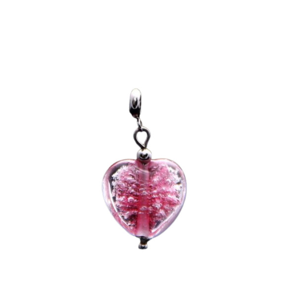 Ascheanhänger Glasherz, Pink