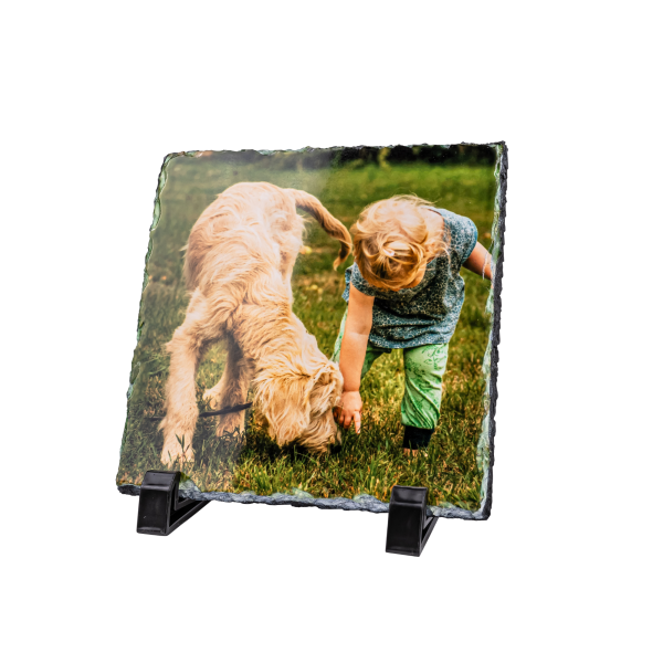 Schieferplatte weiß-glänzend