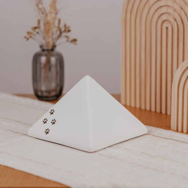 Keramikurne Pyramide, Pfotenspur