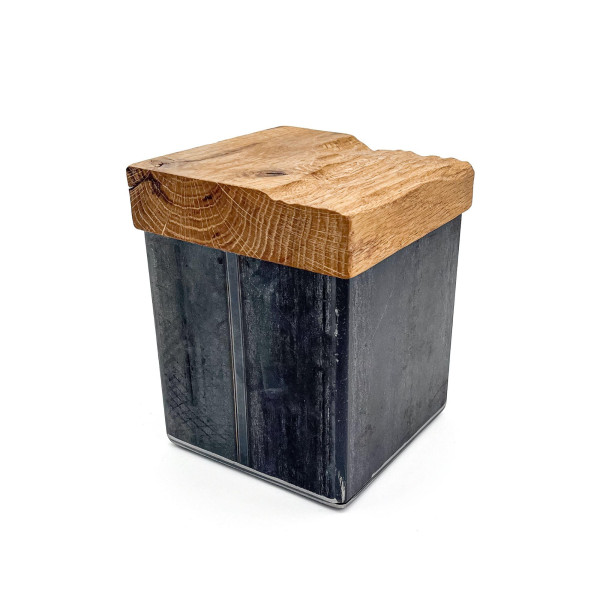 Stahlurne, Eiche, 2 Liter