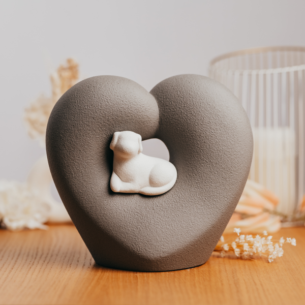 Porzellanurne Dog Love