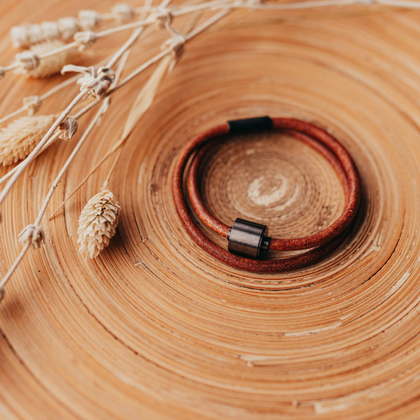 Aschearmband Barrel, Leder