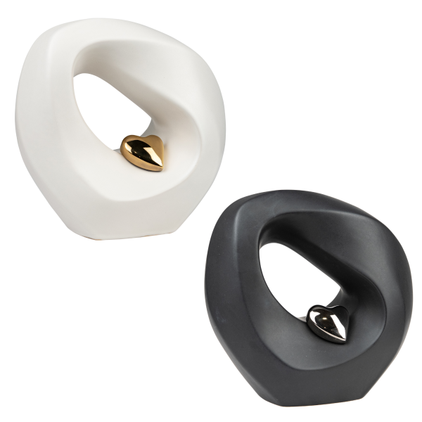 Keramikurne mit Herz