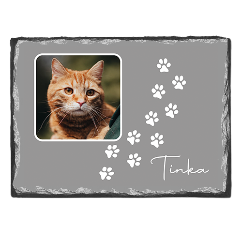 Schieferplatte weiß-glänzend