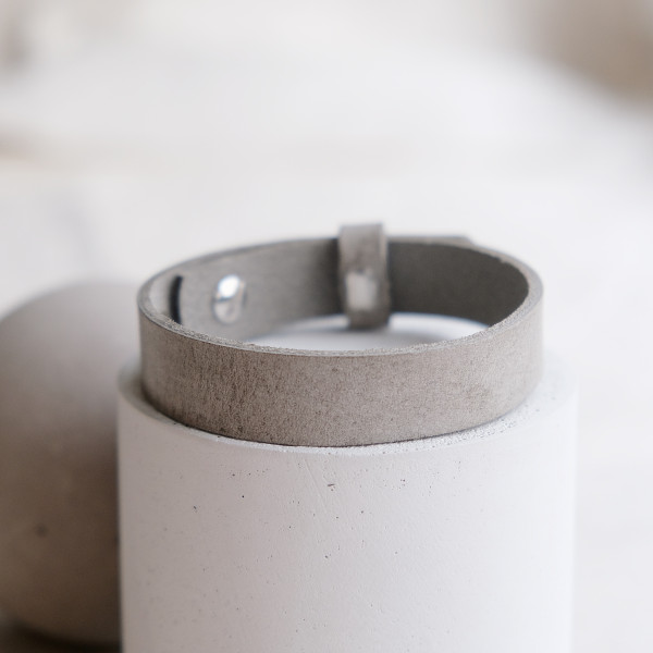 Echtleder Schiebearmband breit