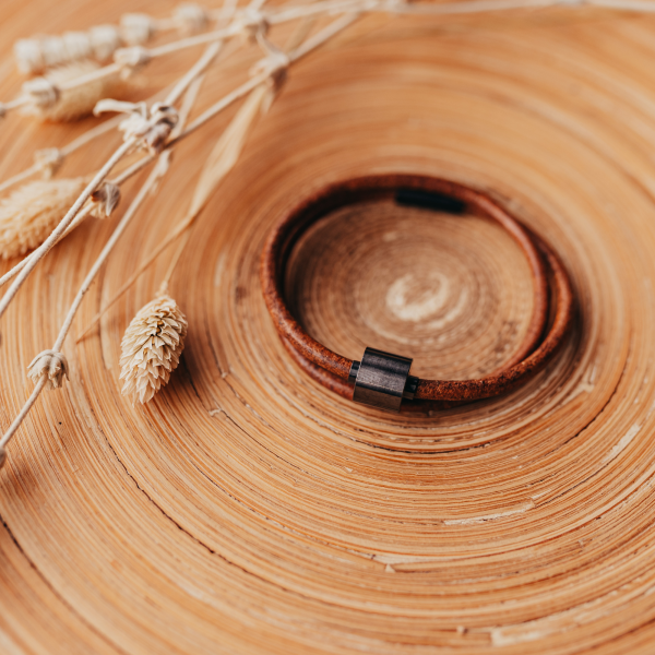 Aschearmband Barrel, Leder