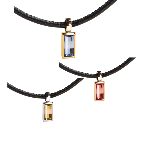 Kettenanhänger in Zargenfassung inkl. Edelstein Royal Crest