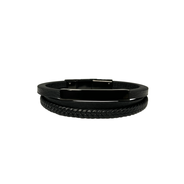 Aschearmband aus Leder und Edelstahl