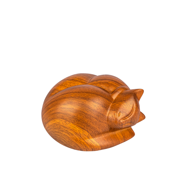 Kunstharzurne schlafende Katze