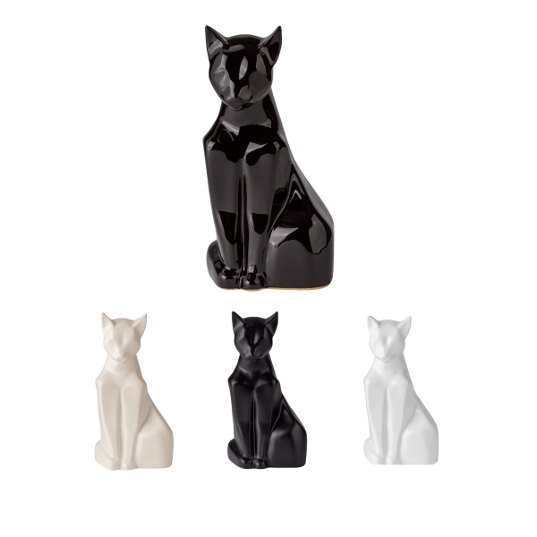Keramikurne Katze stehend
