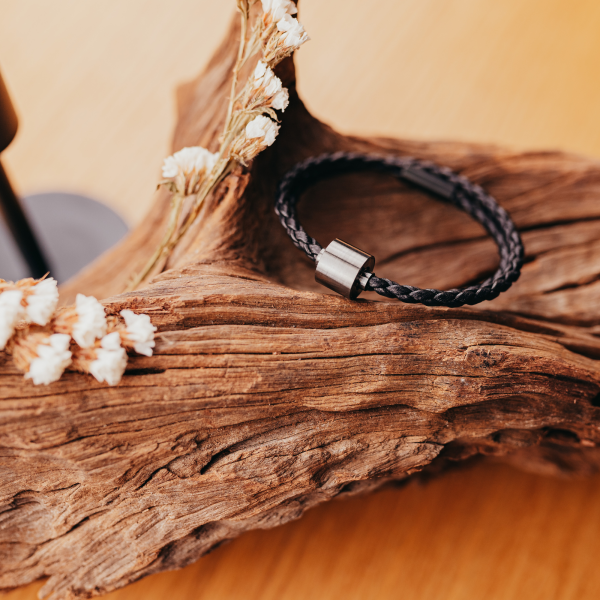 Aschearmband geflochtenes Leder