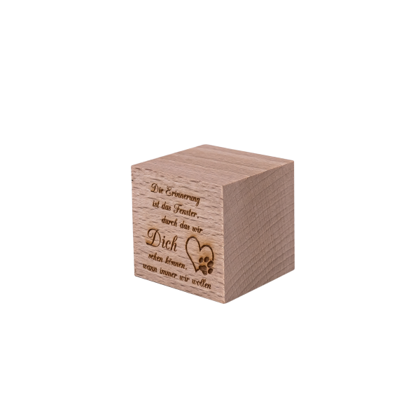 Gedenkwürfel Spruch