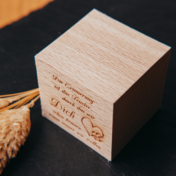 Gedenkwürfel Spruch