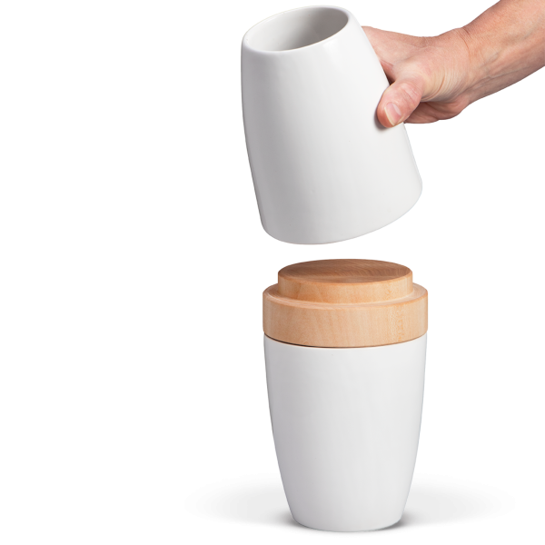 Keramikurne Remember mit Vasenaufsatz