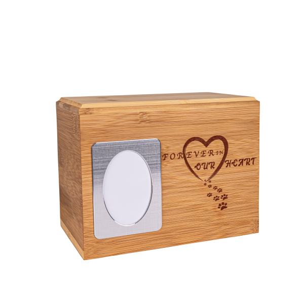 Bambusurne mit Fotoeinsatz