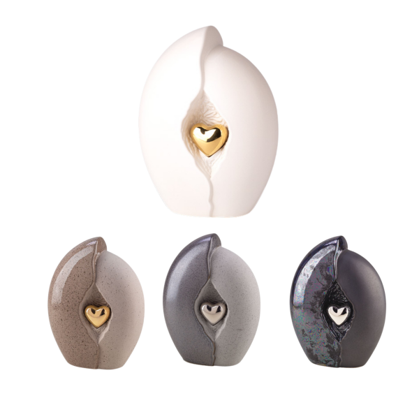Keramikurne mit Herz