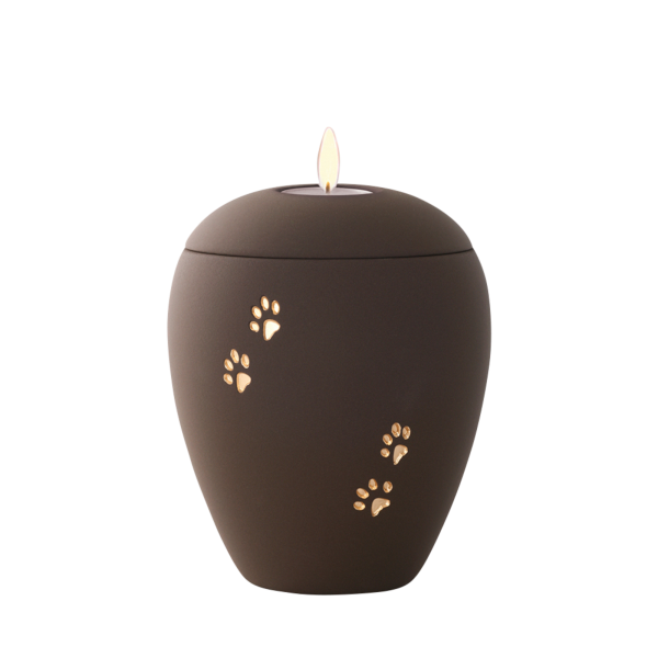 Keramikurne Siena, Pfoten, Teelicht