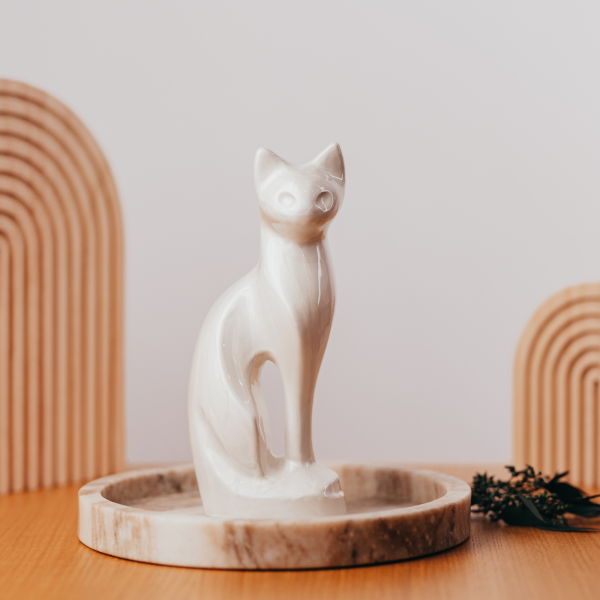 Metallurne Katze, perlmuttfarben