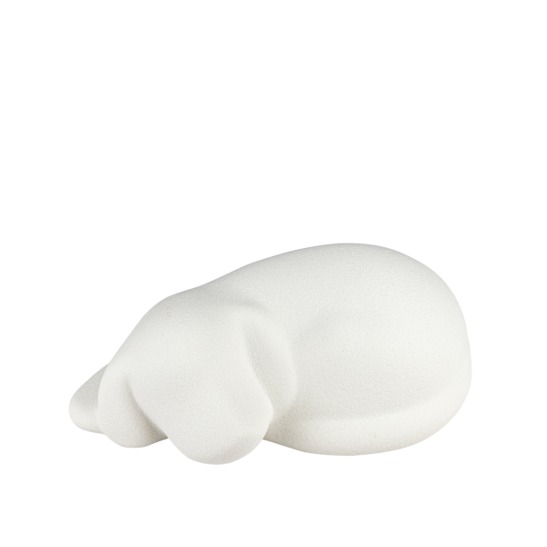 Porzellanurne schlafender Hund
