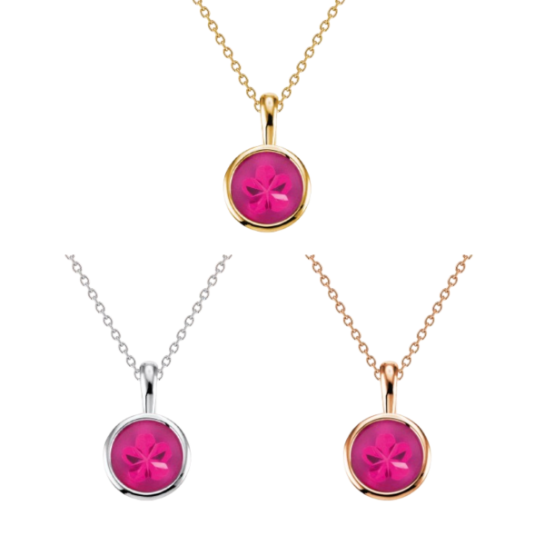 Kettenanhänger inkl. Edelstein Forgetmenot