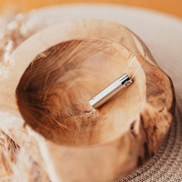 Ascheanhänger Zylinder hochglanzpoliert und mattiert