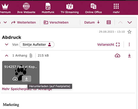 Pfotenabdruck ausdrucken