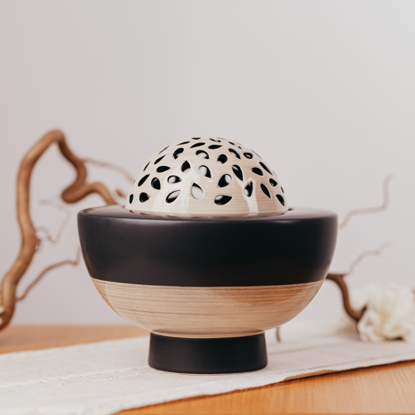 Keramikurne Round mit Teelicht