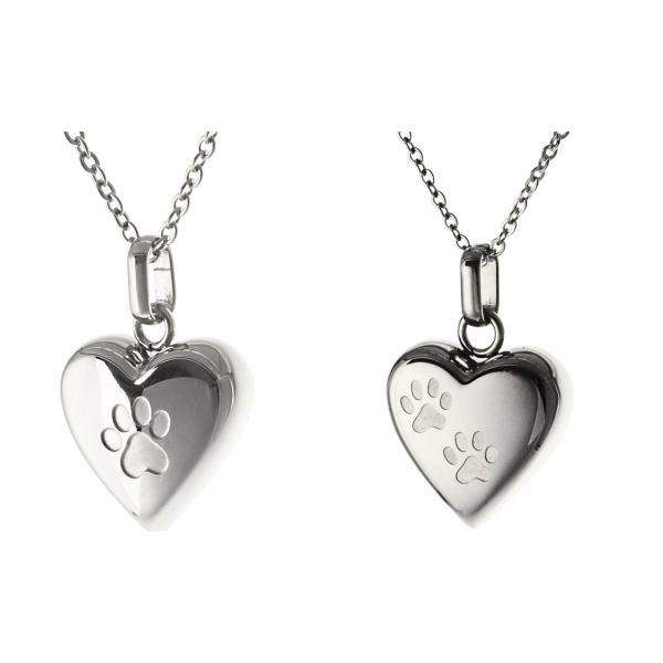 Ascheanhänger Herz mit Pfote