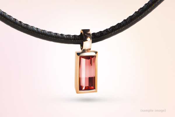 Kettenanhänger in Zargenfassung inkl. Edelstein Royal Crest