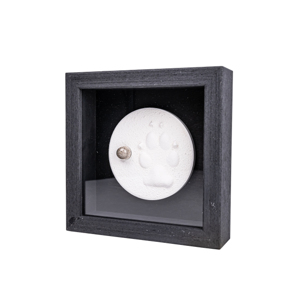 Pfotenabdruck im Bilderrahmen mit Asche – Individuelle Erinnerungsstücke von besonderen Menschen