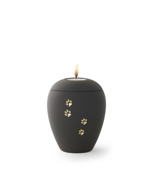Keramikurne Siena, Pfoten, Teelicht