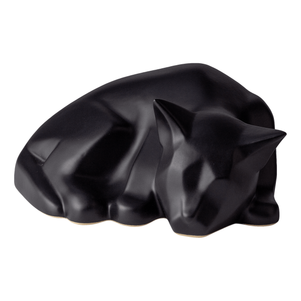 Keramikurne, Katze liegend