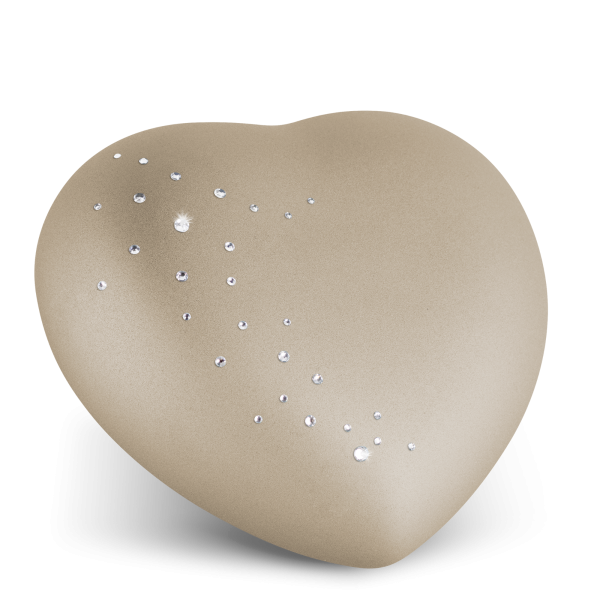 Keramikurne Crystal Herz, Kristallsteine