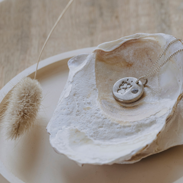 Aschekette Memory Silver inkl. Pfotenabdruck