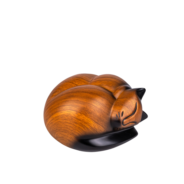 Kunstharzurne schlafende Katze