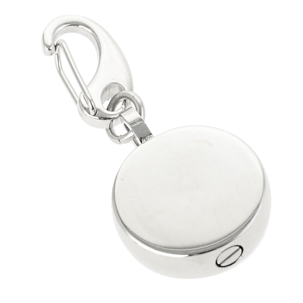 Edelstahl Ascheschmuck, Schlüsselanhänger mit Pfotenabdruck Klein