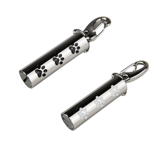 Edelstahl Ascheschmuck Zylinder mit Pfoten