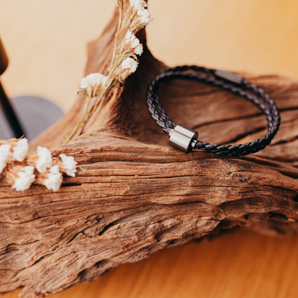 Aschearmband geflochtenes Leder