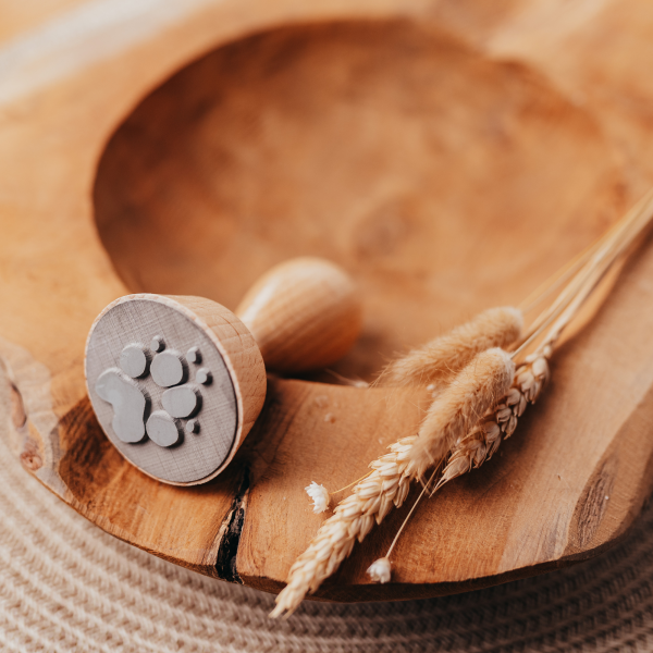 Pfotenabdruck als Stempel