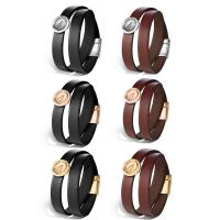 Lederarmband mit Hufabdruck-Nugget Lederarmband mit Hufabdruck-Nugget