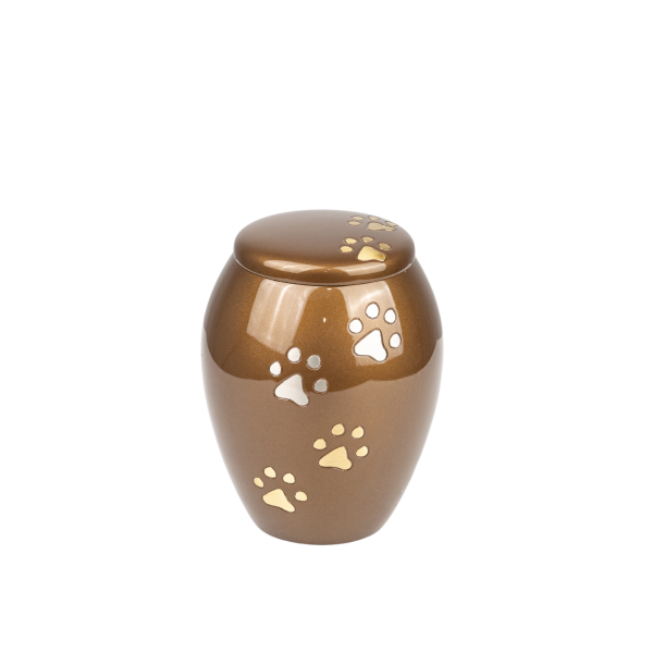 Metallurne hoch mit goldenen und silbernen Pfoten