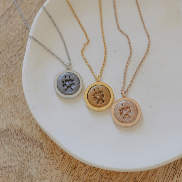 Pfotenabdruck-Kette, Everprint Paw, rosevergoldet