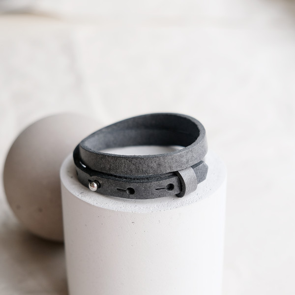 Echtleder Schiebearmband schmal