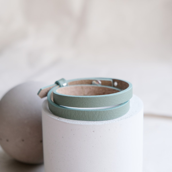 Echtleder Schiebearmband schmal