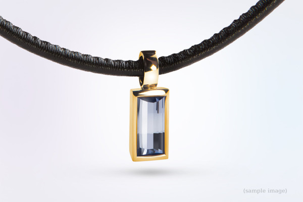 Kettenanhänger in Zargenfassung inkl. Edelstein Royal Crest