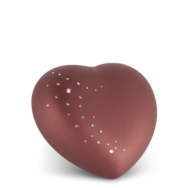 Keramikurne Crystal Herz, Kristallsteine