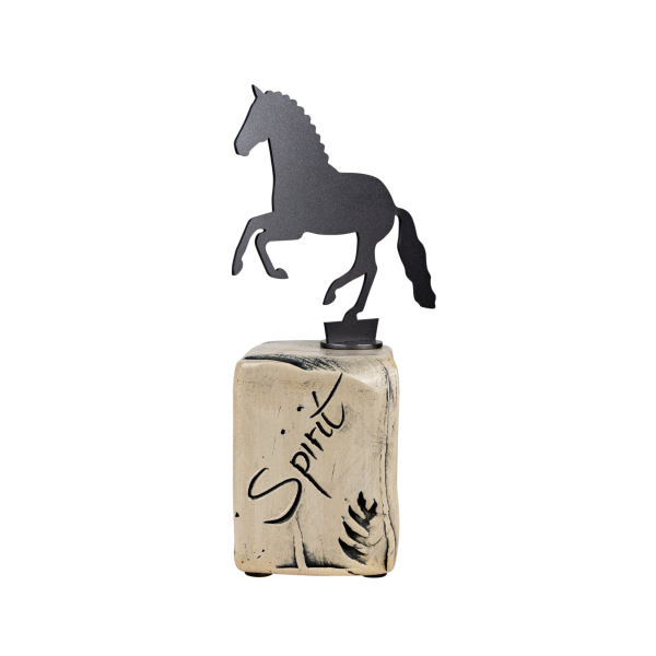 Keramikurne Stolzes Pferd